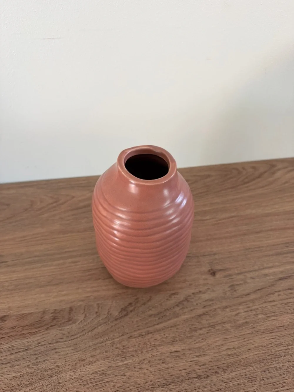 Textured Ceramic Vase in Terracotta